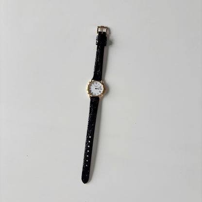 Dior 1990s Round Dial Gold Plated Watch
