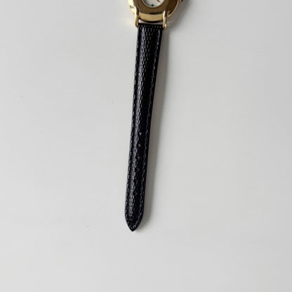 Fendi 1990s Round Dial Gold Plated Watch