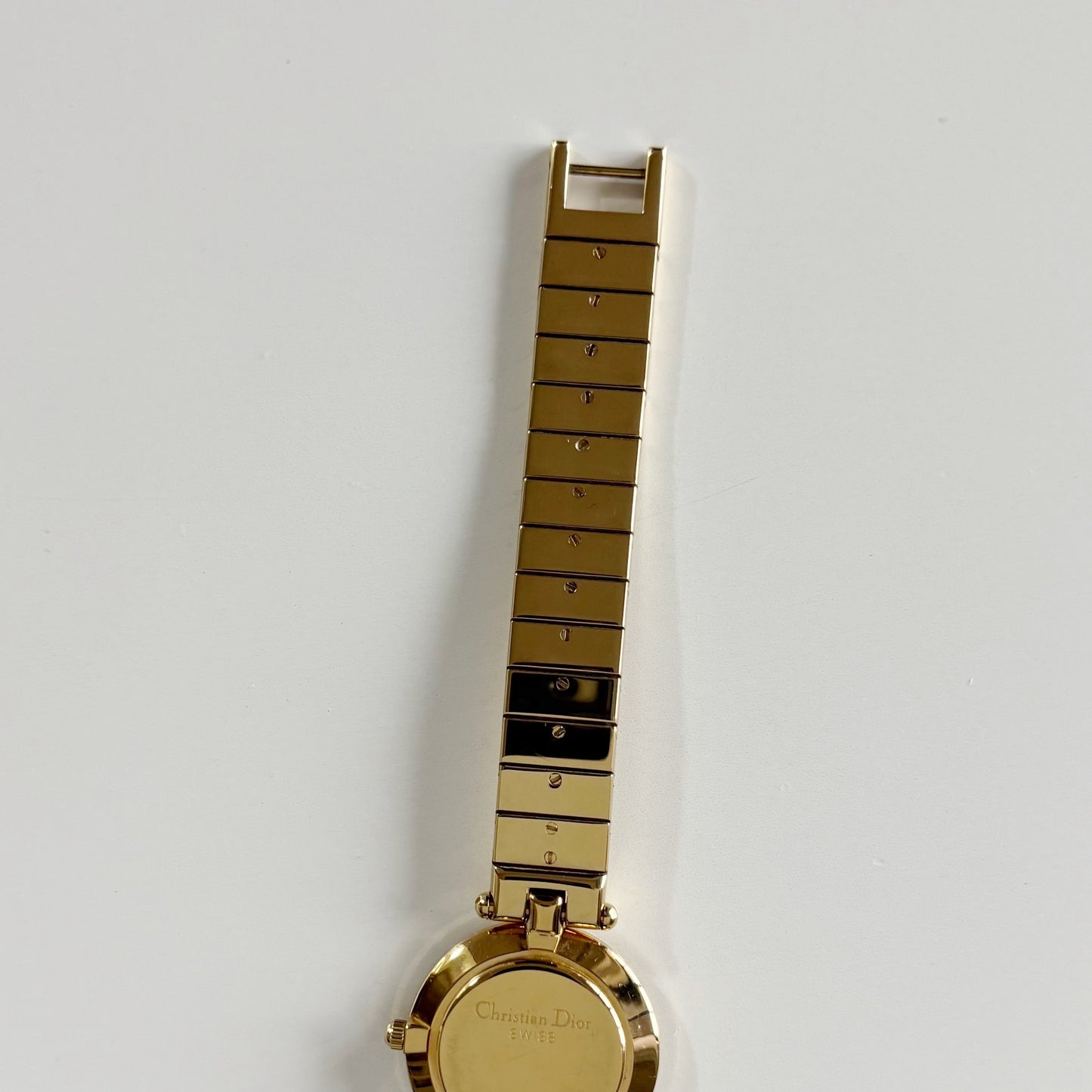 Dior 1990s Round Dial Gold Plated Watch