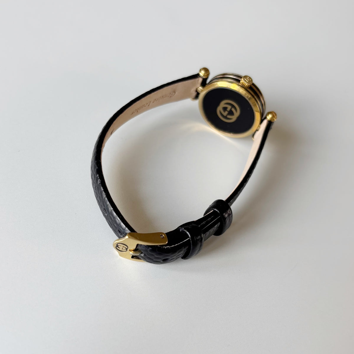 Gucci 1990s Sherry Round Dial Blue Watch