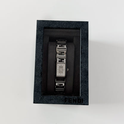 Fendi 1990s Tank Stainless Steel Watch