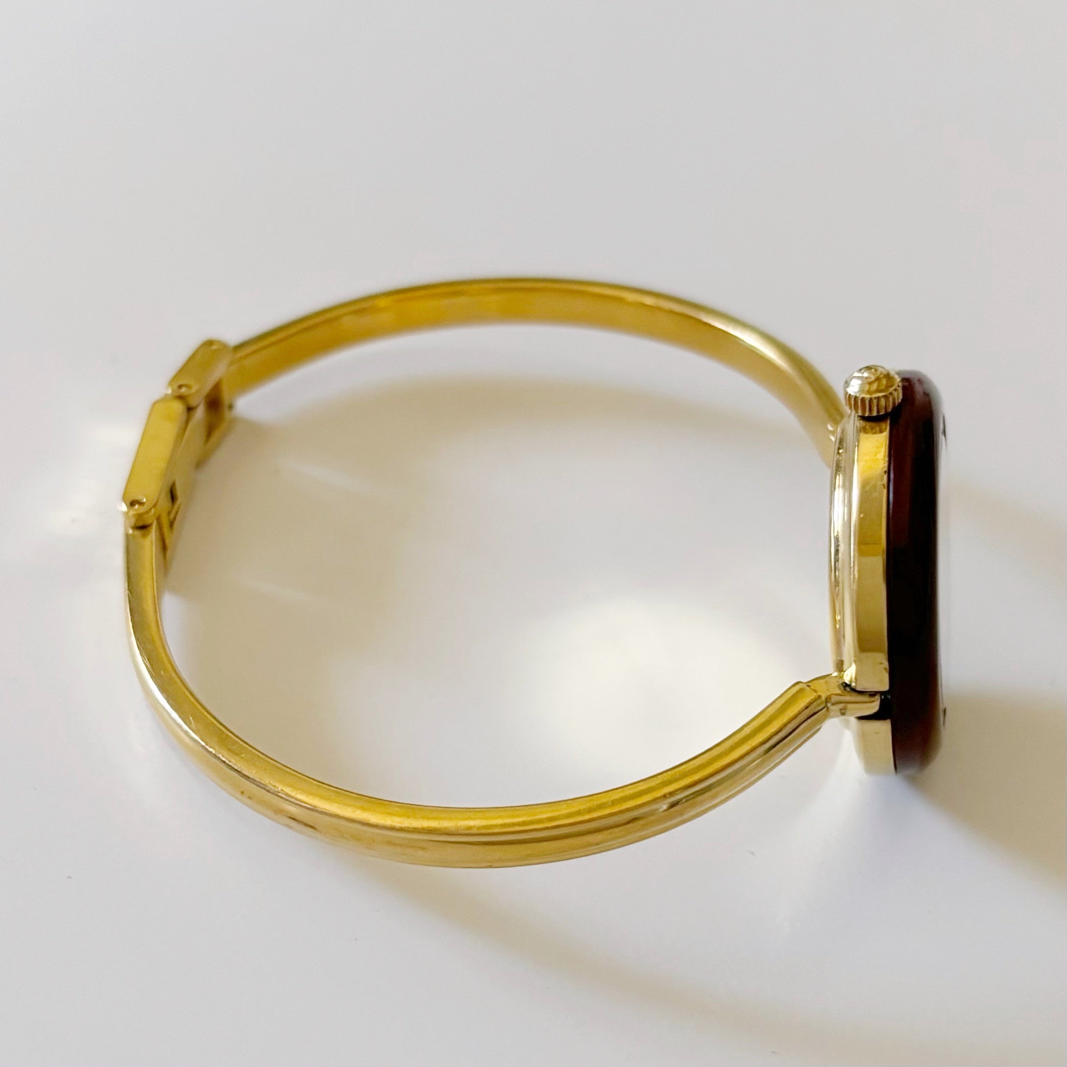 Gucci 1990s Interchangeable Bezel Gold Plated Bangle Watch