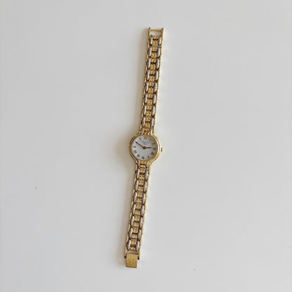 Dior 1990s Round Dial Two Tone Watch