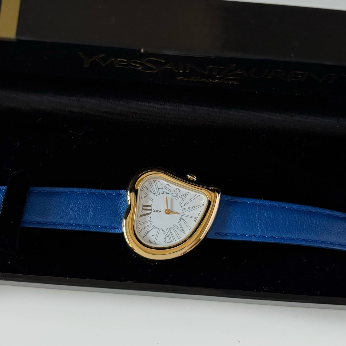 Yves Saint Laurent 1990s Heart Shaped Dial Gold Plated Watch