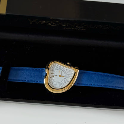 Yves Saint Laurent 1990s Heart Shaped Dial Gold Plated Watch