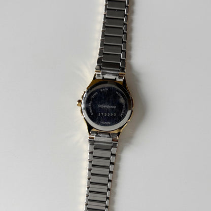 Yves Saint Laurent 1990s Round Dial Two-Tone Gold-Plated Watch