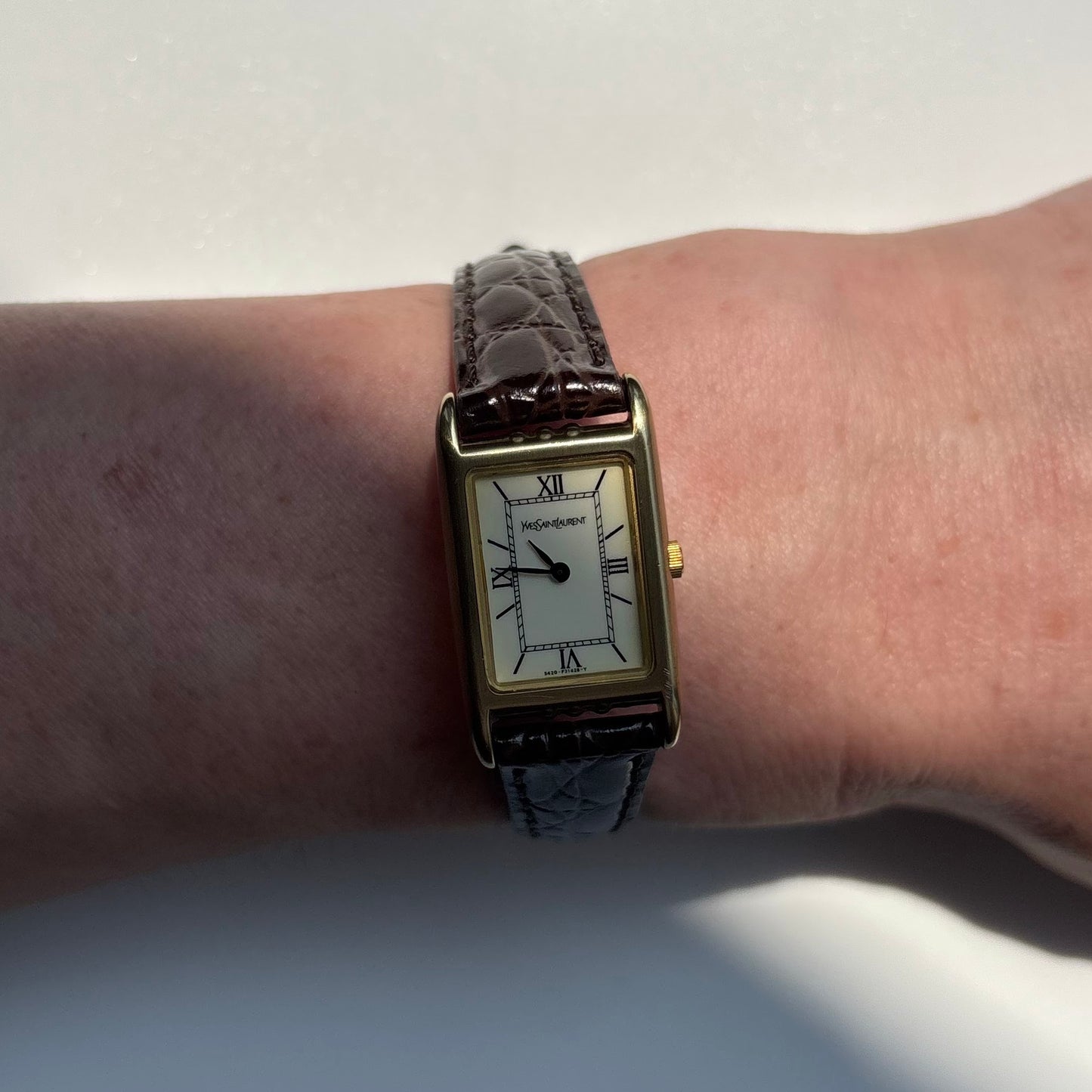 Yves Saint Laurent 1990s Tank Gold Plated Watch