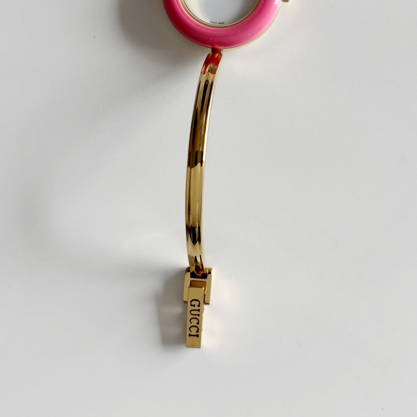 Gucci 1990s Interchangeable Bezel Gold Plated Bangle Watch with 12 bezels, case