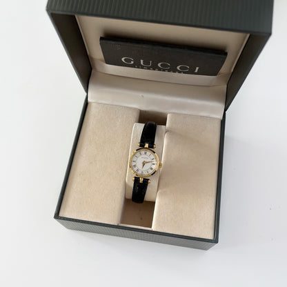 Gucci 1990s Gold Plated Round Watch