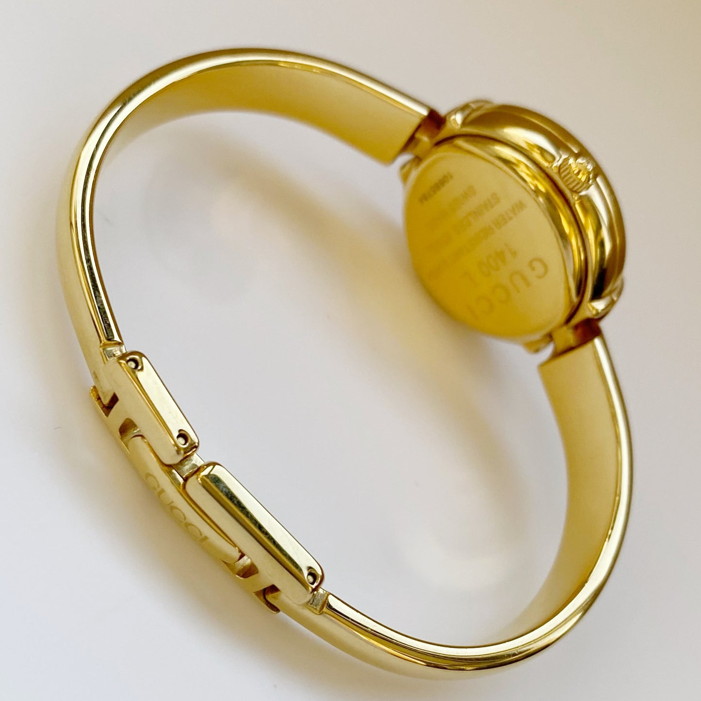 Gucci 1990s Gold Plated Bangle Watch