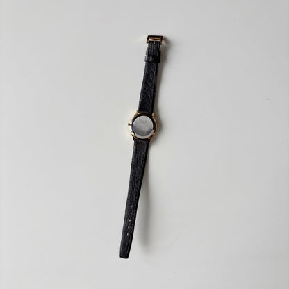 Dior 1990s Date Round Dial Gold Plated Watch