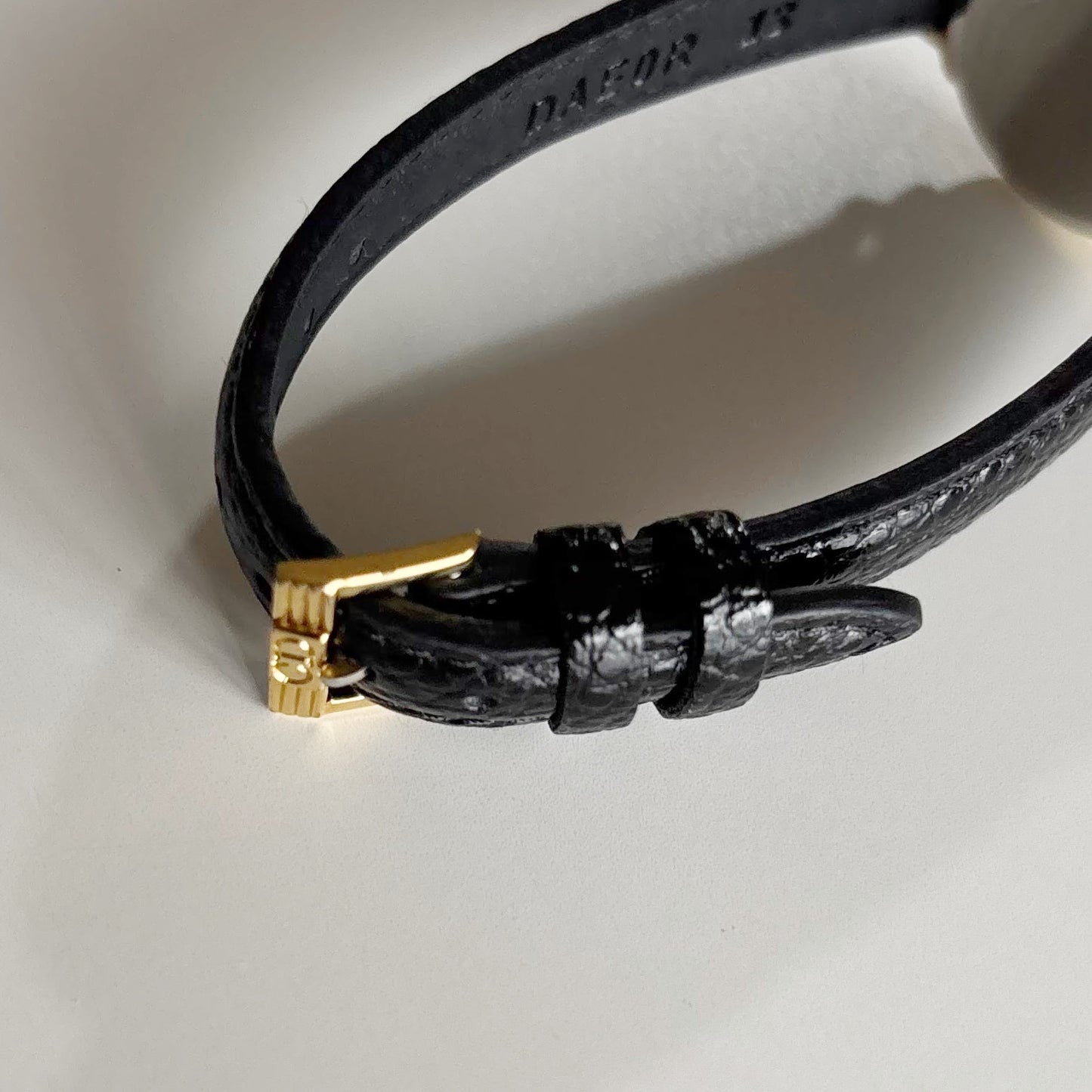 Dior 1990s Date Round Dial Gold Plated Watch