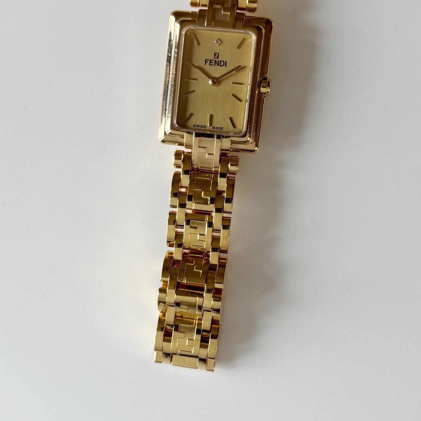 Fendi 1990s Tank Gold Plated Watch Limited Edition (only 2,500 pieces made)