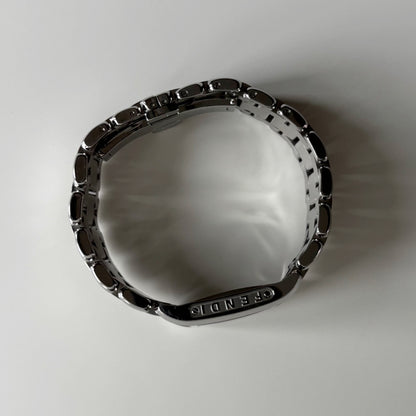 Fendi 1990s Seashell Dial Stainless steel Tank Watch