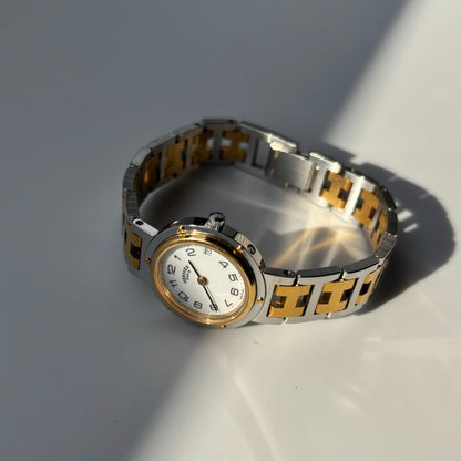 Hermes 1990s Clipper Two Tone Watch
