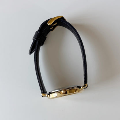 Celine 1990s Seashell Round Dial Gold Plated Watch (Large)