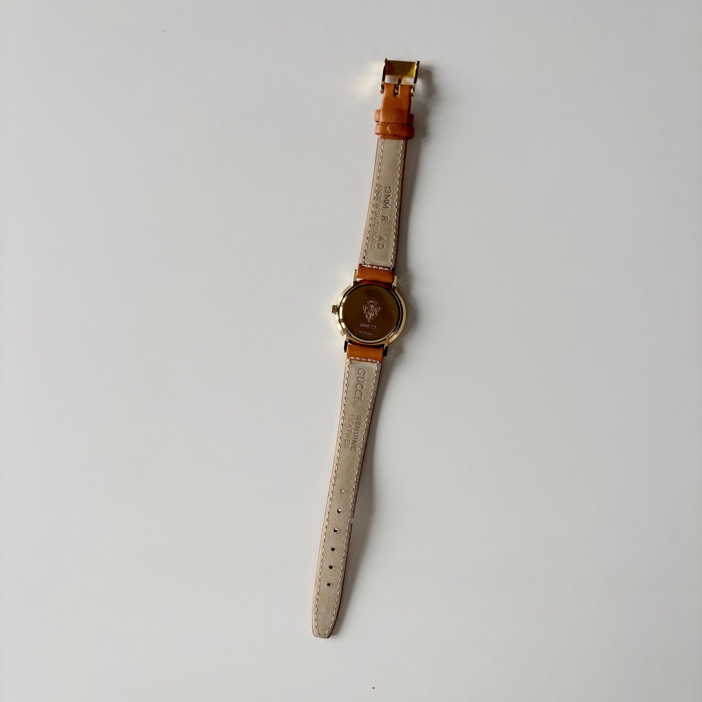 Gucci 1990s Sub Second Round Dial Gold Plated Watch