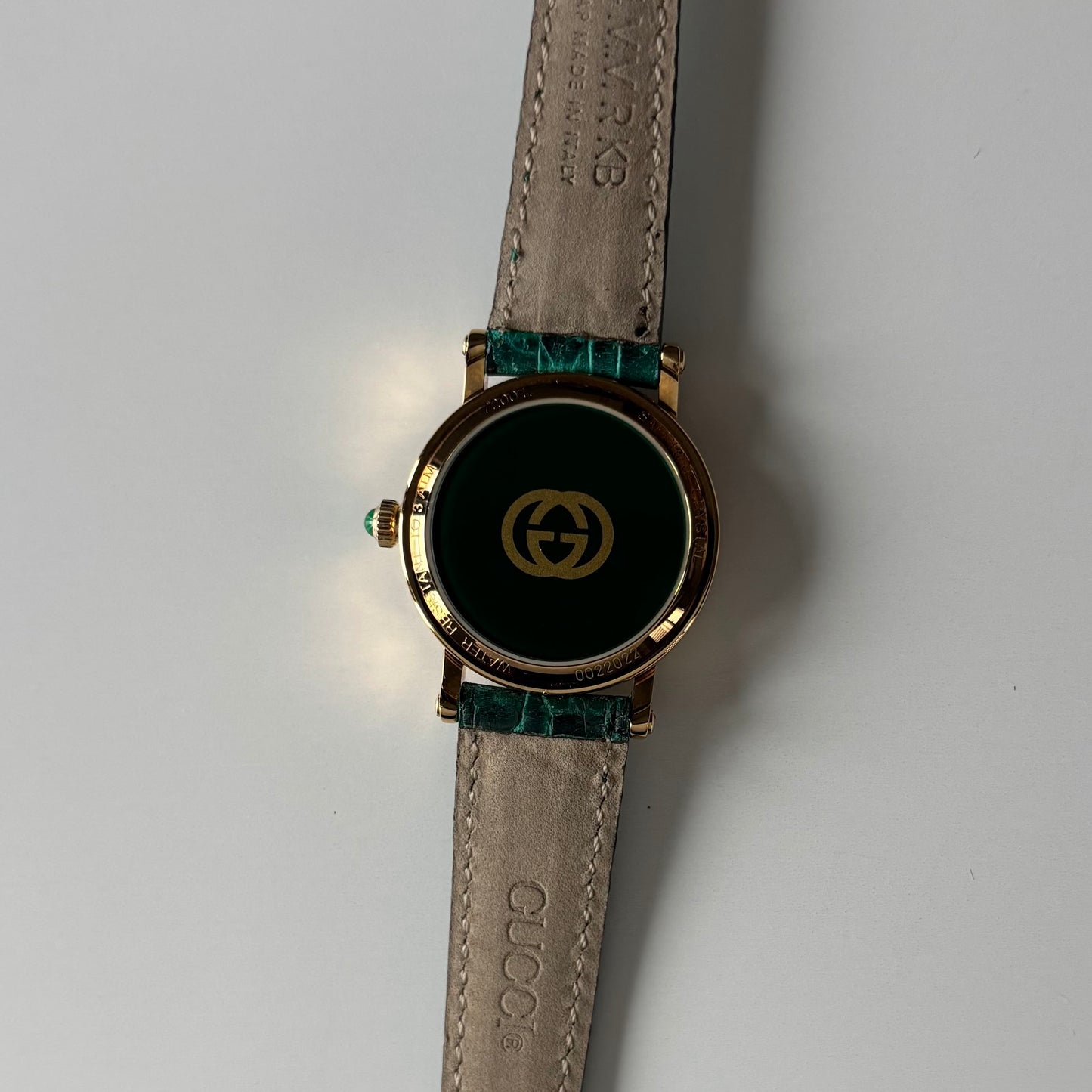 Gucci 1990s Date Round Dial Gold Plated Watch