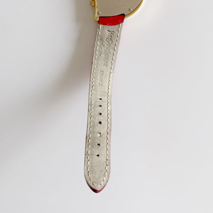 Yves Saint Laurent 1990s Heart Shaped Gold Plated Watch