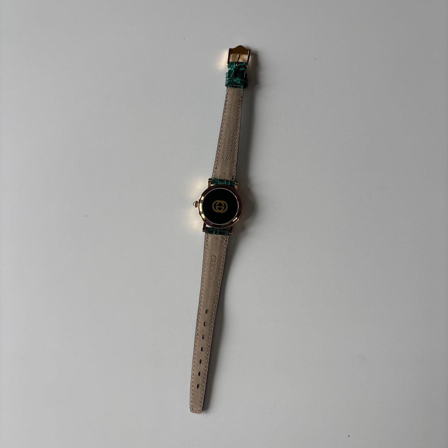 Gucci 1990s Date Round Dial Gold Plated Watch