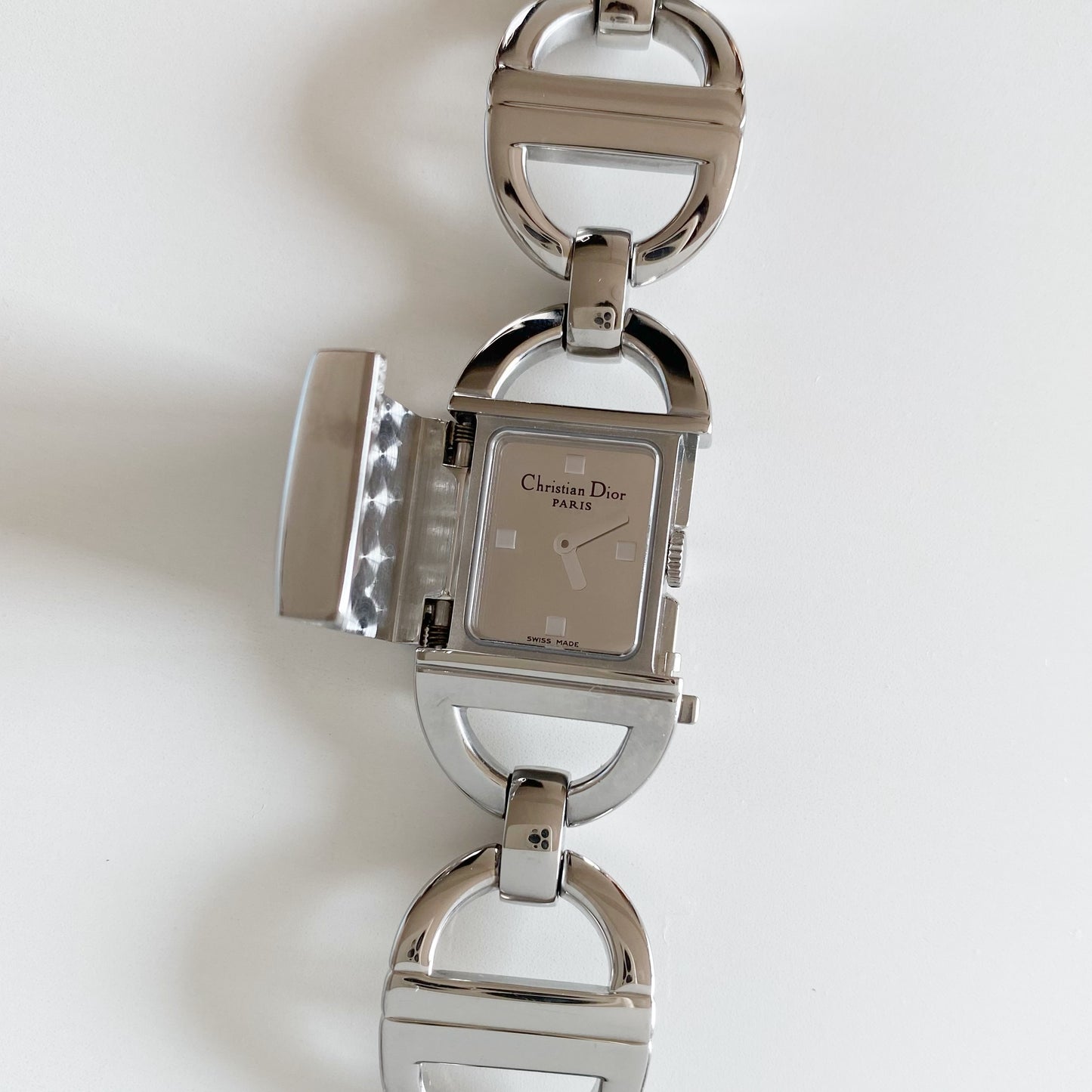 Dior Early 2000s Pandiora Mirror Dial Stainless steel Watch