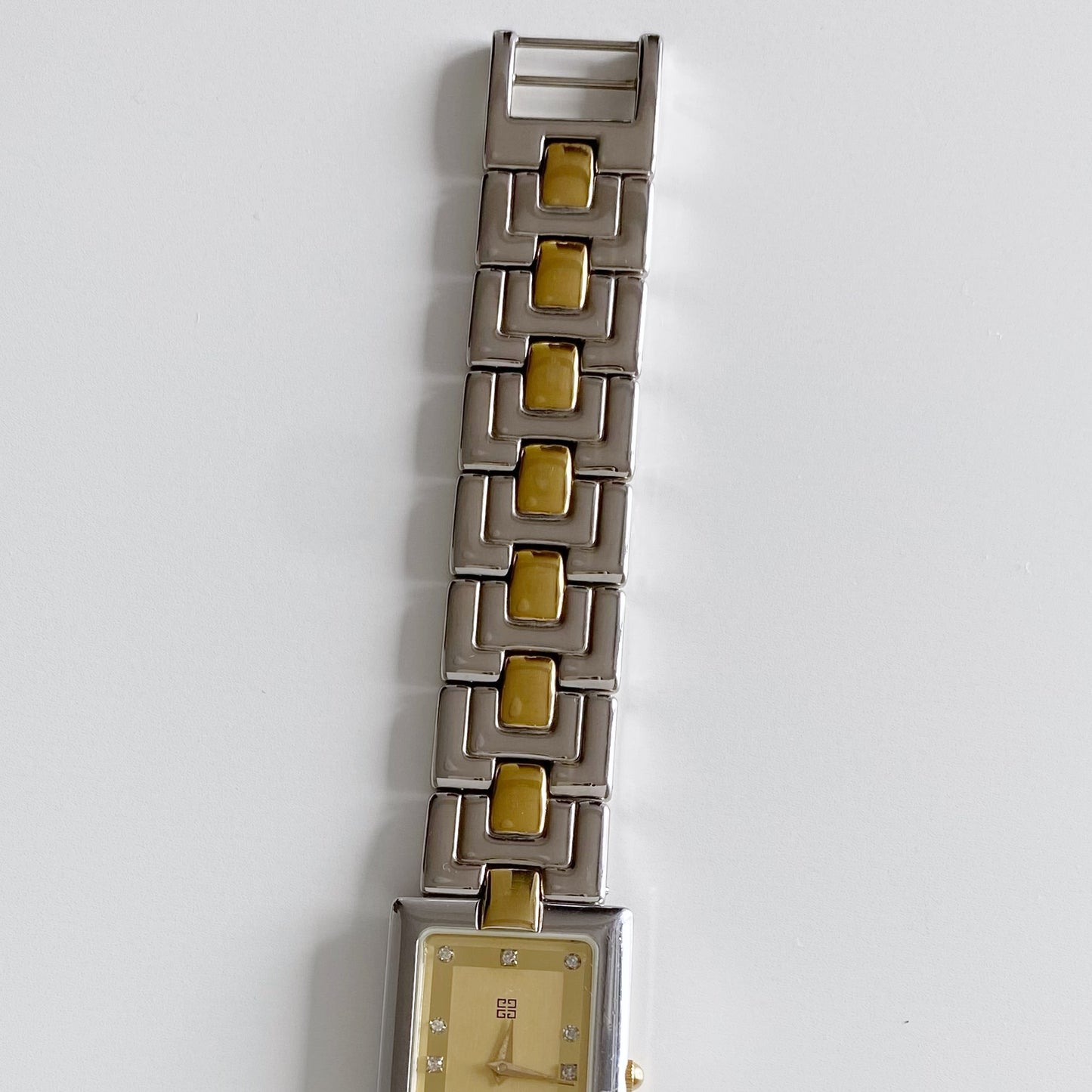 Givenchy 1990s Tank Two Tone Watch