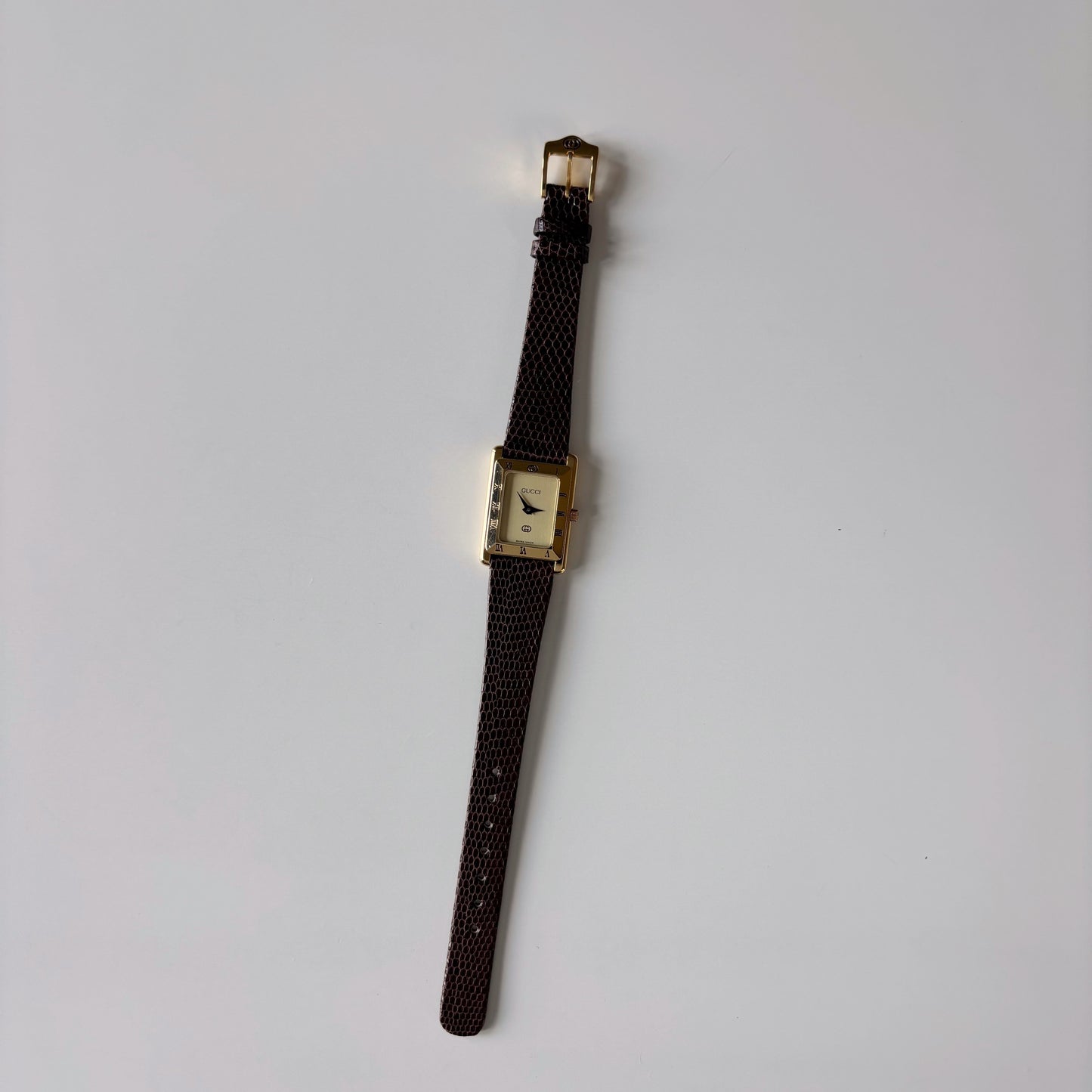 Gucci 1990s Tank Gold Plated Watch