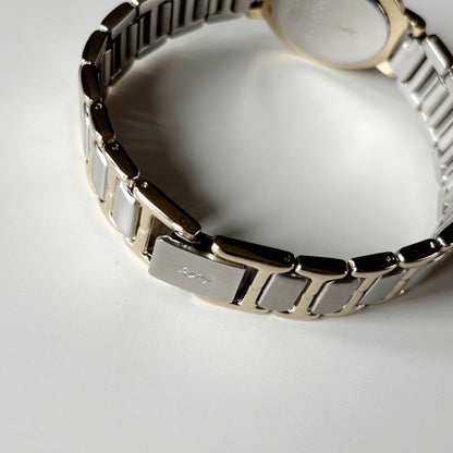 Yves Saint Laurent 1990s Round Dial Two Tone Watch