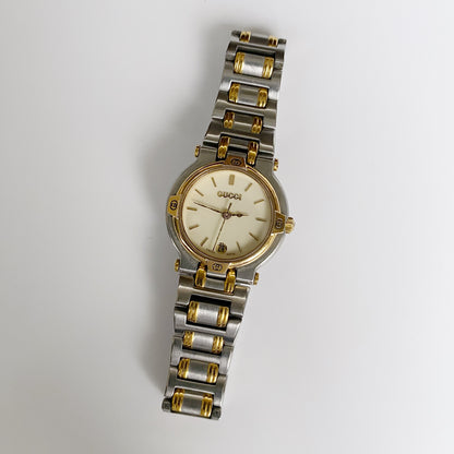 Gucci 1990s Date Two Tone Watch