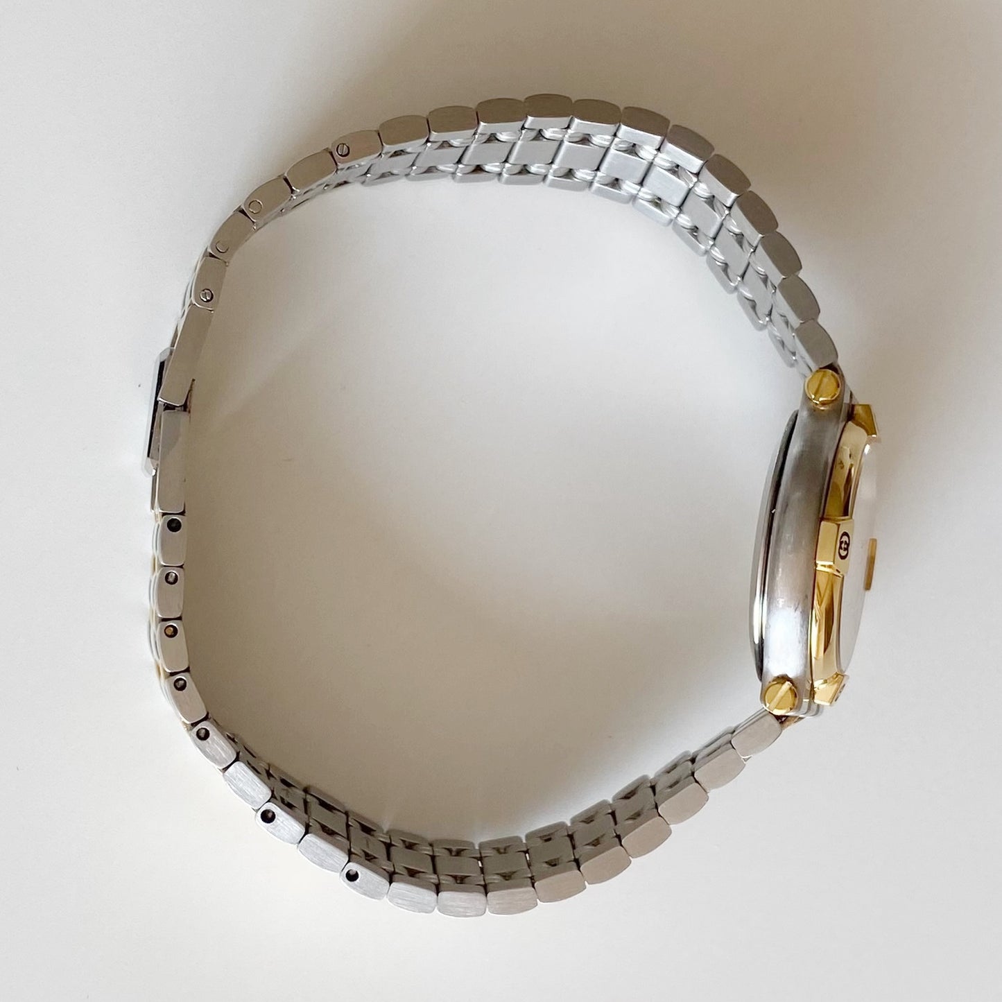 Gucci 1990s Date Round Dial Two Tone Watch