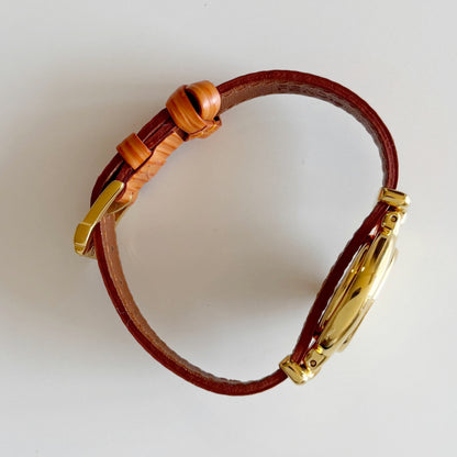 Fendi 1990s Interchangeable Belt Gold Plated  Watch with 5 belts, case