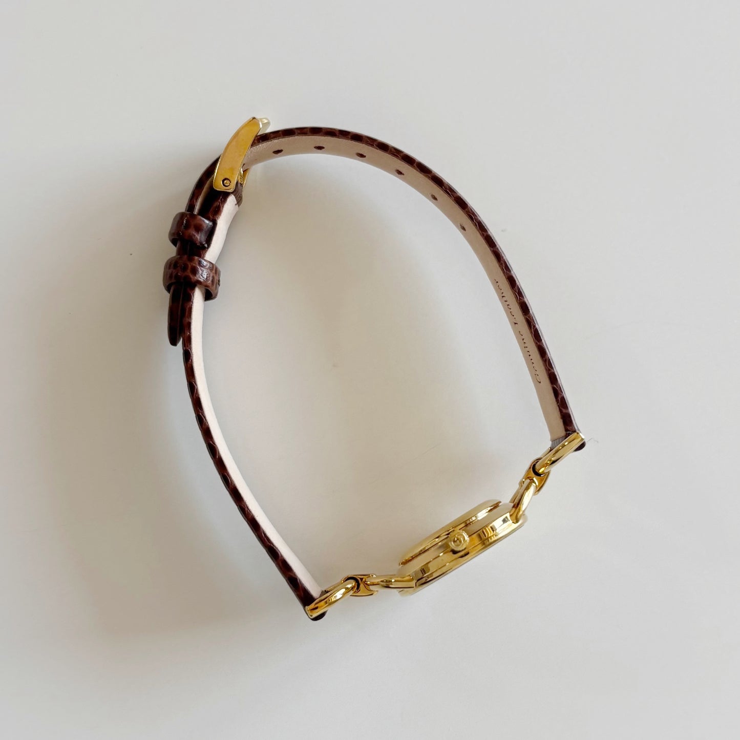Gucci 1990s Gold Dial Horsebit Gold Plated Watch