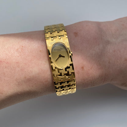 Dior Early 2000s Miss Dior Gold Plated Watch