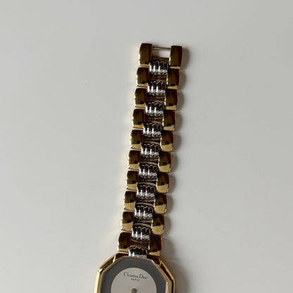 Dior 1990s Octagon Date Dial Two Tone Watch (Large) (5/31)