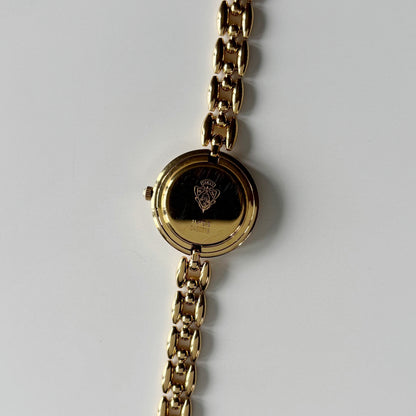 Gucci 1990s Interchangeable Bezel Gold Plated Rice Chain Watch with 6 bezels, case (160mm)