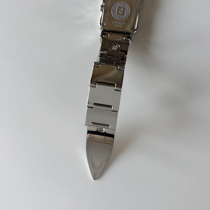 Fendi 1990s Seashell Dial Stainless steel Silver Buckle Watch
