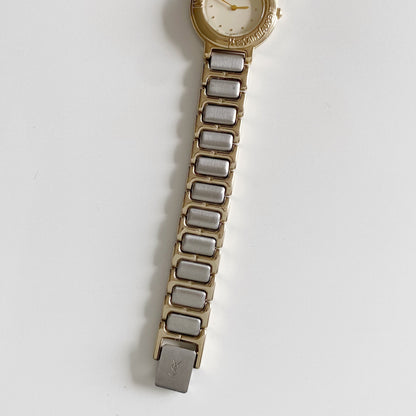 Yves Saint Laurent 1990s Two Tone Watch