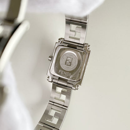 Fendi 1990s Square Dial Stainless steel Watch