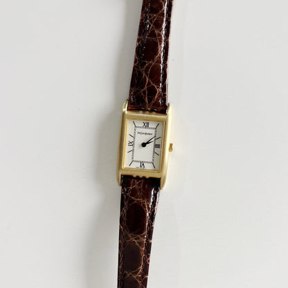 Yves Saint Laurent 1990s Tank Gold Plated Watch