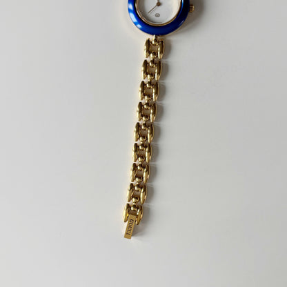 Gucci Interchangeable Bezel Gold Plated Rice Chain Watch with 6 bezels, case (168mm)