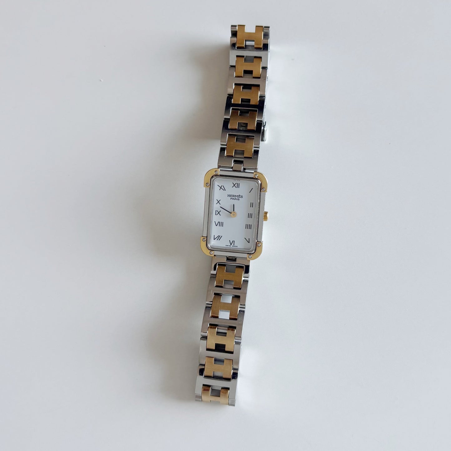 Hermes 1990s Croisier Two Tone Watch