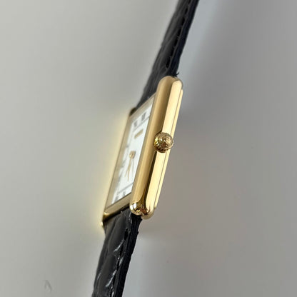 Gucci 1990s 18K Solid Gold Tank Watch