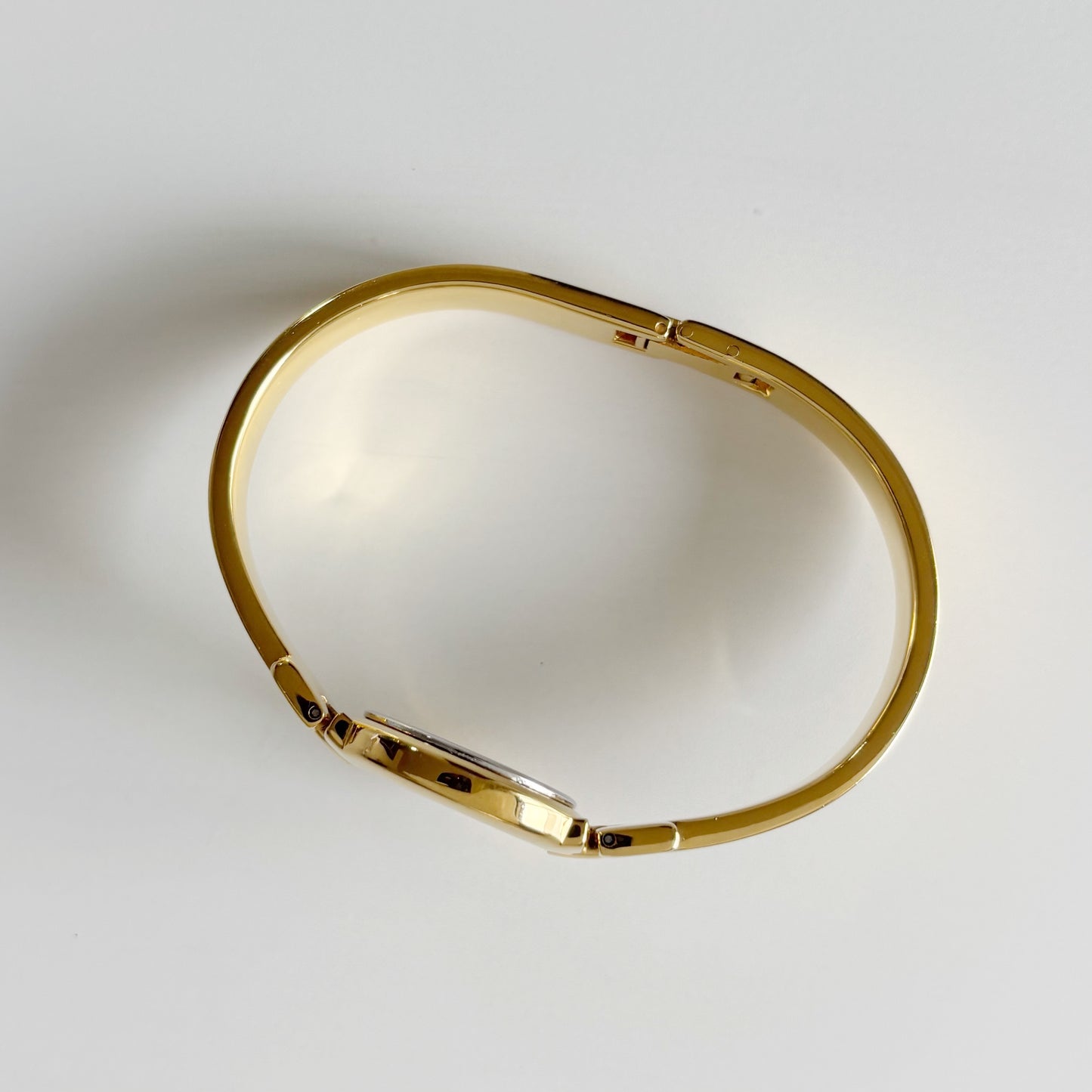 Givenchy 1990s Round Dial Gold Plated Bangle Watch