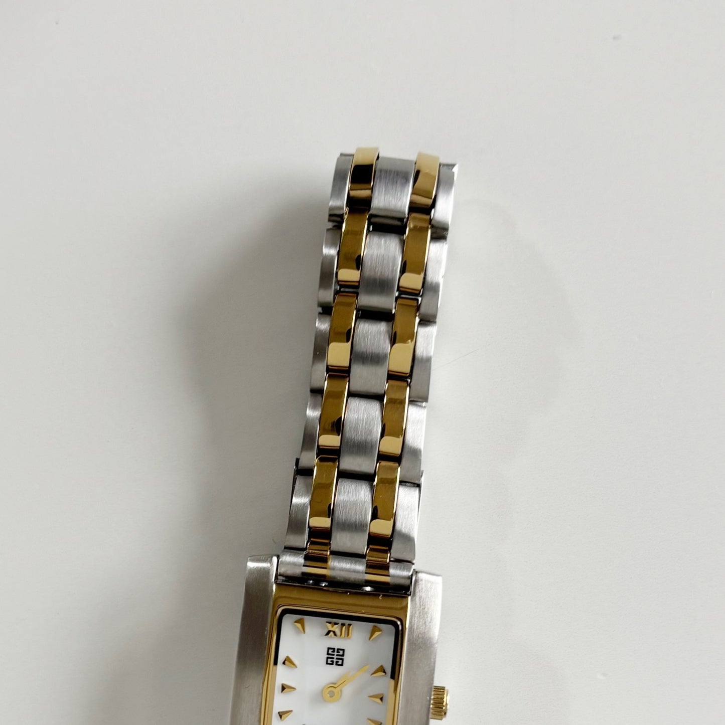 Givenchy 1990s Tank Two Tone Watch