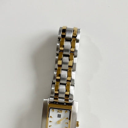 Givenchy 1990s Tank Two Tone Watch