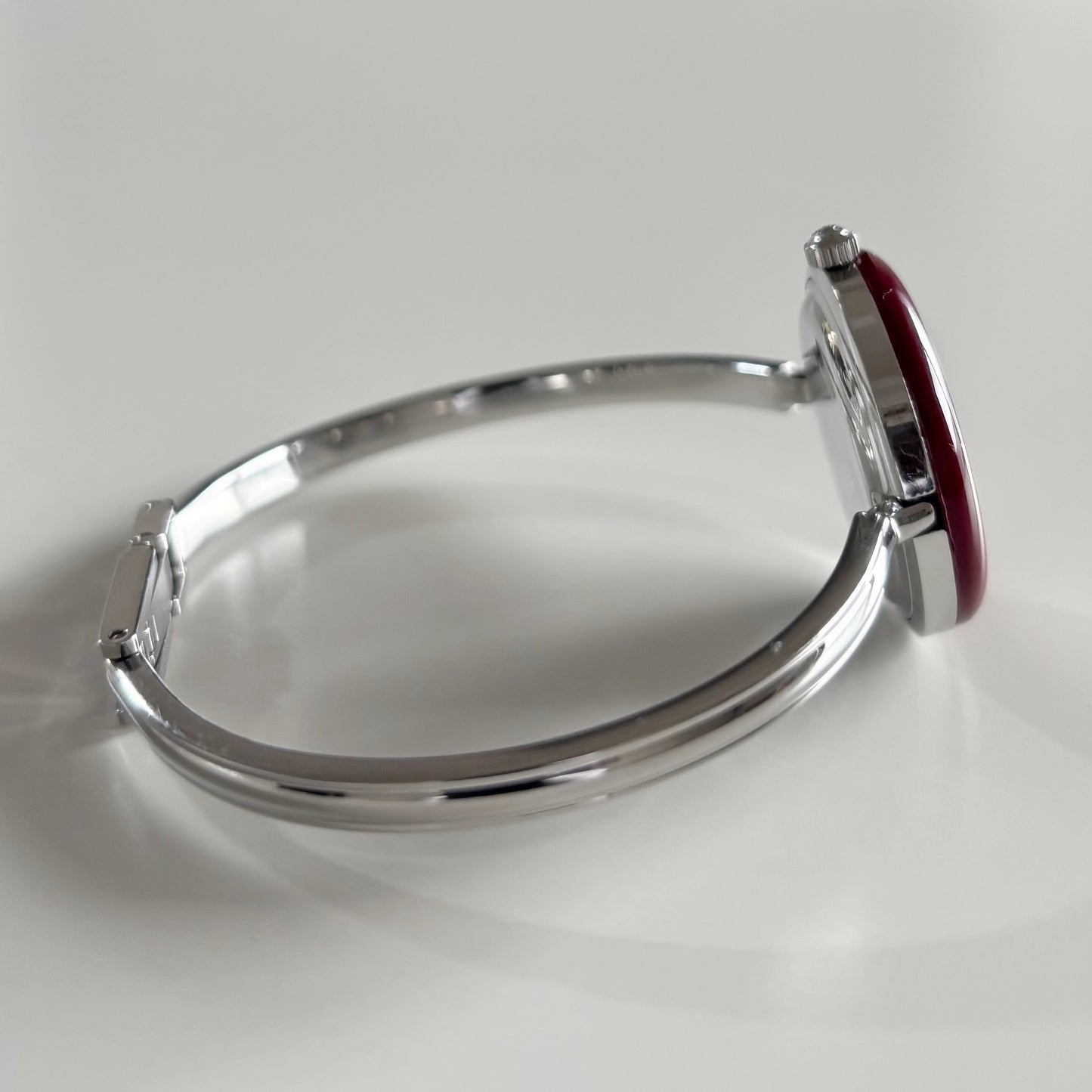 Gucci 1990s Interchangeable Bezel Stainless steel Bangle Watch with 12 bezels, case