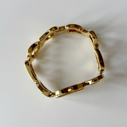 Yves Saint Laurent 1990s Heart Shaped Dial Band Gold Plated Watch (8/1)
