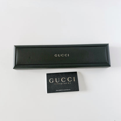 Gucci 1990s Date Round Dial Gold Plated Watch