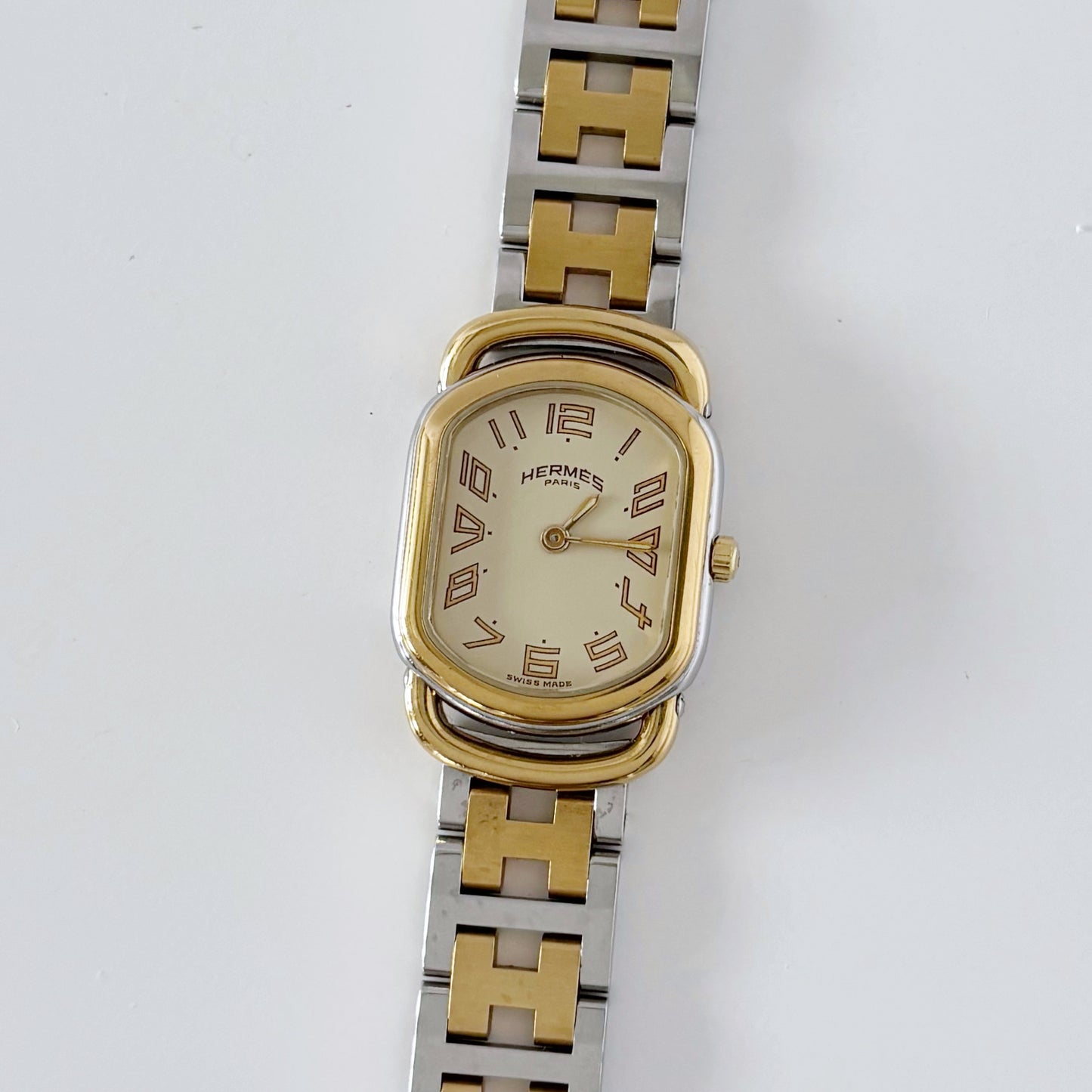 Hermes 1990s Rallye Two Tone Watch