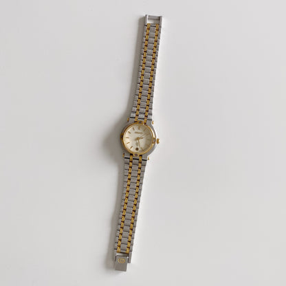 Gucci 1990s Gold Plated Two Tone Watch